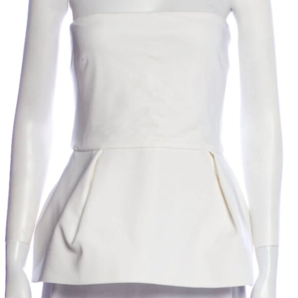 Cushnie Peplum Strapless Top NWT